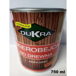 DUKRA Lakierobejca 750ml akrylowa BIAŁY / lakierobejca do drewna